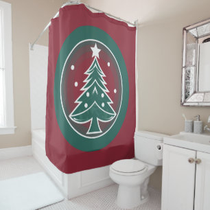 Festive Fir: A Christmas Delight Shower Curtain