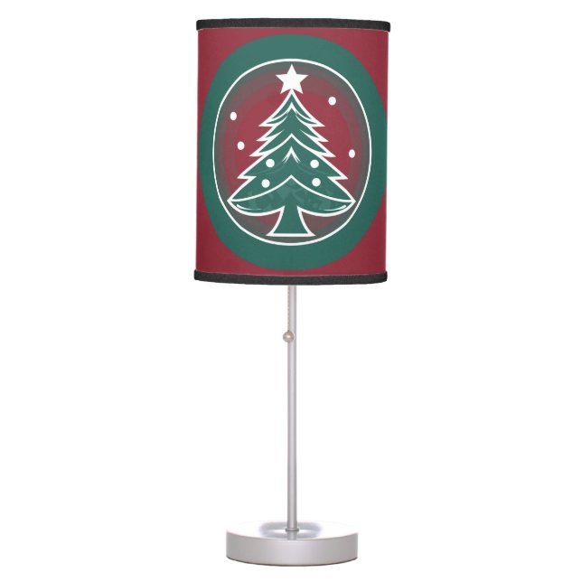 Festive Fir: A Christmas Delight Table Lamp (Front)