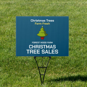 Festive Fir Tree, Christmas Tree Sales Yard Sign
