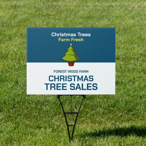 Festive Fir Tree Christmas Tree Sales Yard Sign