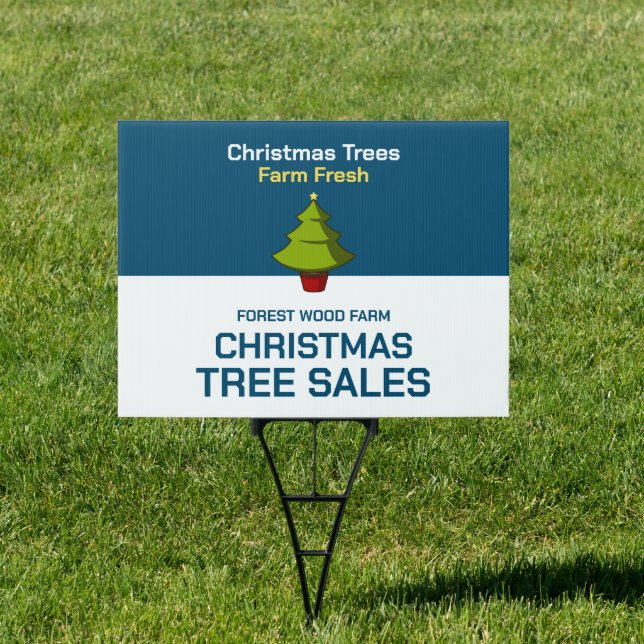 Festive Fir Tree, Christmas Tree Sales Yard Sign (Insitu)