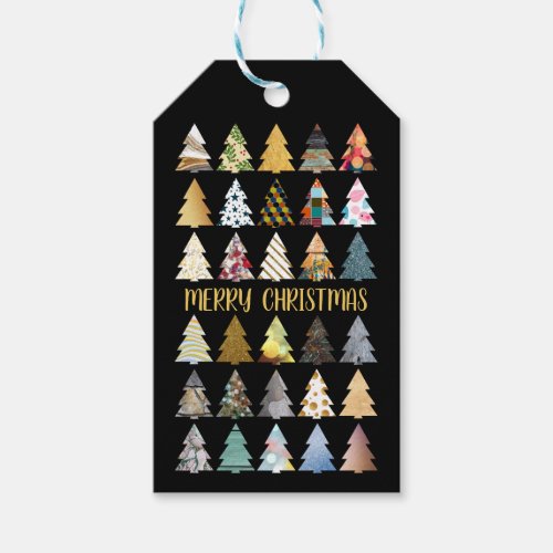 Festive Fir Trees Christmas Gift Tags