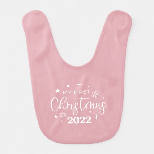 Festive First Christmas 2022 Baby Bib