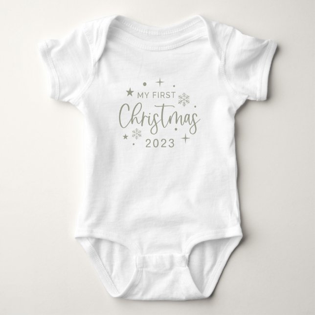 Festive First Christmas 2022 Baby Bodysuit (Front)