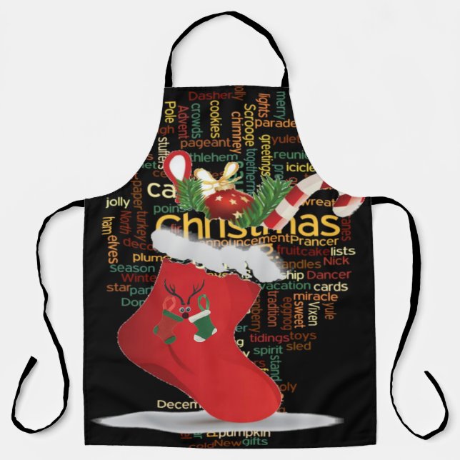 Festive Flair: Christmas Chef's Special Day Apron (Front)
