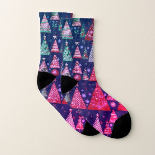 Festive Flair Footwear Christmas Printed Socks