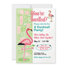 Festive Flamingo Party Invitations