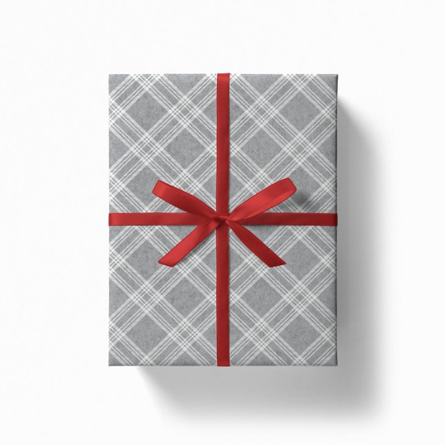 Festive flannel plaid wrapping paper - snowflake (Creator Uploaded)