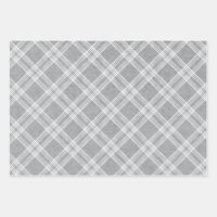 Festive Stylish Dark Forest Green Plaid Pattern Wrapping Paper