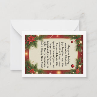 "Festive Flat Note Cards for a Merry Christmas"