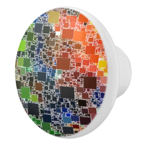 Festive Floating Tile Artwork Ceramic Knob