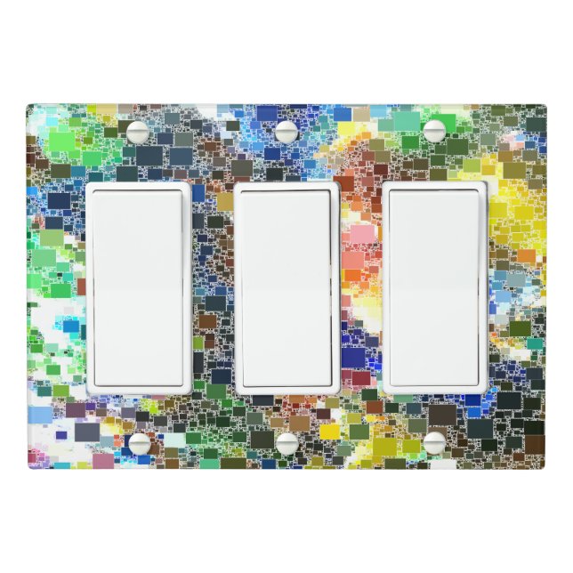 Festive Floating Tile Artwork Light Switch Cover (In Situ)