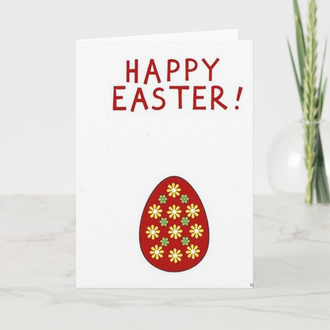 Festive Floral Greeting Card (Front)