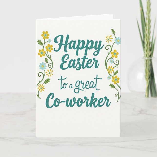 Festive Floral Greetings Card (Front)