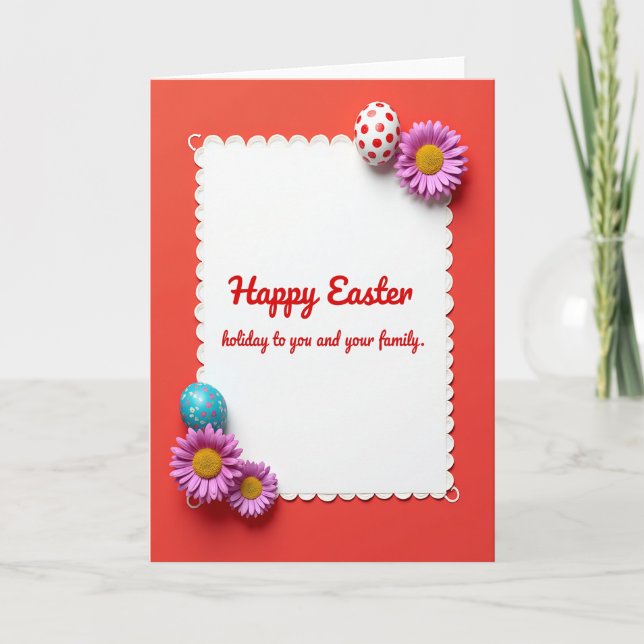 Festive Floral Springtime Card (Front)