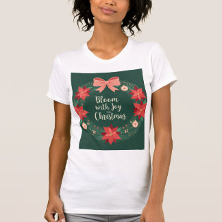 Festive Floral Wreath T-Shirt