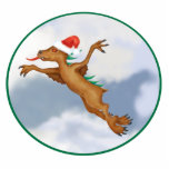 Festive Flying Chupacabra Ornament<br><div class="desc">Chupi Chupacabra is in a festive mood as he flies through the clean crisp morning air of a winter’s day.</div>