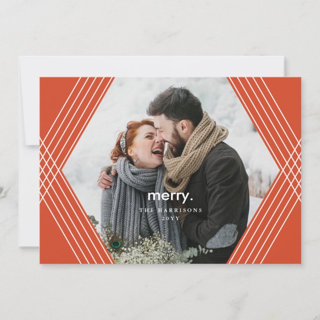 Festive Focus | 5x7 Horizontal Orange | Holiday Card (Front)