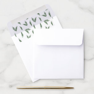 Festive Focus Deep Green Pine Square Envelope Liner
