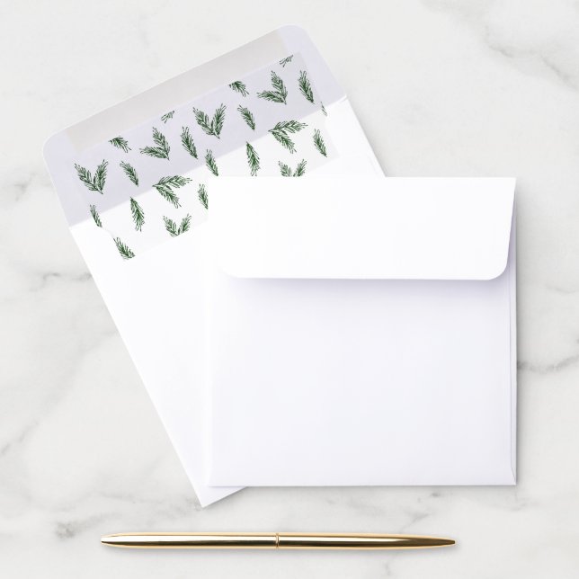 Festive Focus | Deep Green Pine | Square Envelope Liner (Desk)