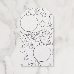 Festive Foil Accent Christmas Party Decor Gift Tag