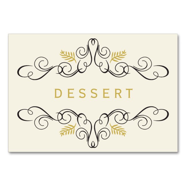 Festive Foliage Deco Frame Holiday Food Table Sign Table Number (Front)