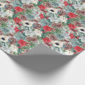 Festive Foliage Floral Christmas Holiday Pattern Wrapping Paper | Zazzle