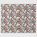 Festive Foliage Floral Christmas Holiday Pattern Wrapping Paper | Zazzle
