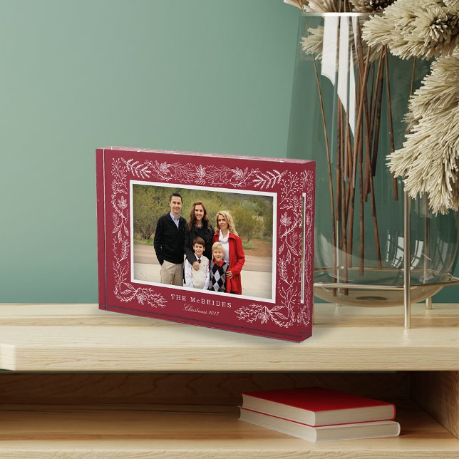 Festive Foliage | Framed Holiday Photo Block (Creator Uploaded)