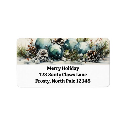 Festive Foliage Garlands Return Address Labels