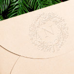 Festive Foliage Greenery Christmas Wreath Monogram Embosser<br><div class="desc">A beautiful and elegant custom Christmas wreath family monogram embosser. Design features our hand-drawn wreath with bow and customized with a monogram in the middle. Perfect for the holiday season for your personal stationery,  letters,  envelopes,  holiday cards,  and more! Artwork by Moodthology Papery.</div>