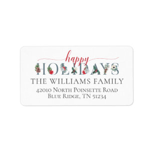 Holiday Return Address Labels | Zazzle