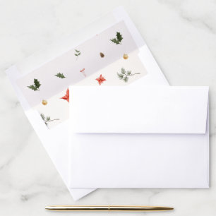Festive Foliage Holiday Pattern Envelope Liner