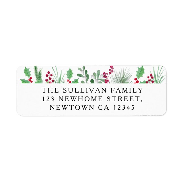 Festive Foliage Return Address Label (Front)