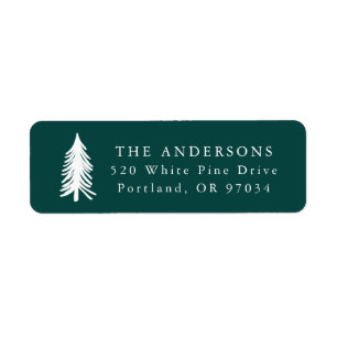 Festive Forest Green Holiday Address Labels