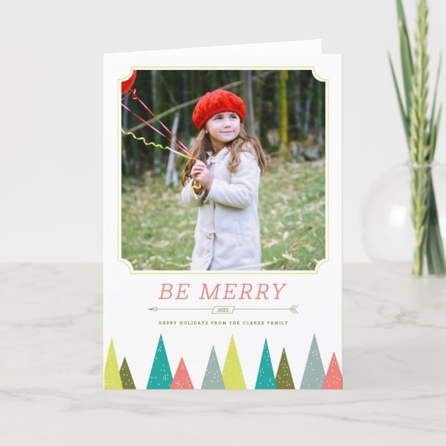 Festive Forest Holiday Photo Greeting Cards