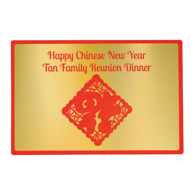 Festive Fortune Chinese New Year Placemat (Front)