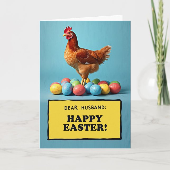 Festive Fowl And Eggs Greeting Card (Front)
