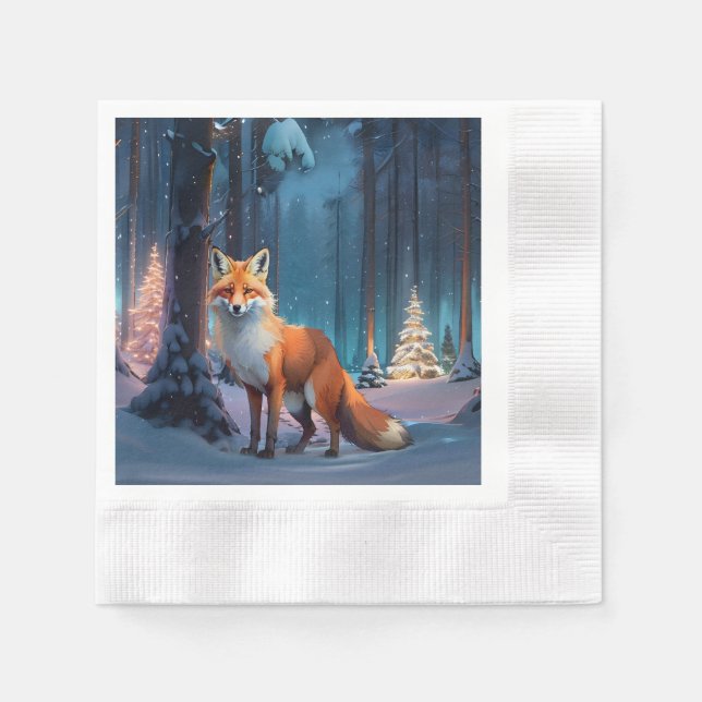 Festive Fox Napkins (Front)
