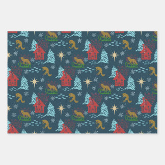 Festive Foxes Christmas Gift Wrap