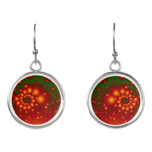 Festive Fractal Drop Earrings