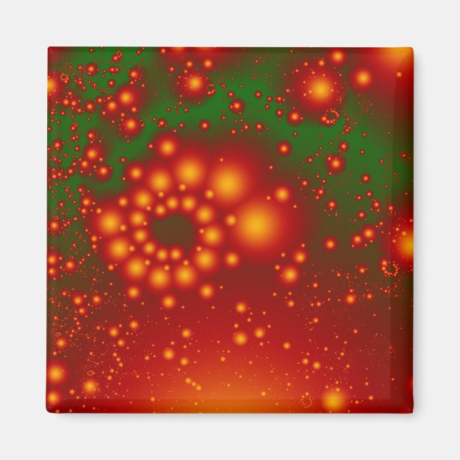 Festive Fractal Magnet (Front)