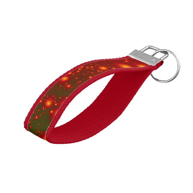 Festive Fractal Wrist Keychain (Angled Up)