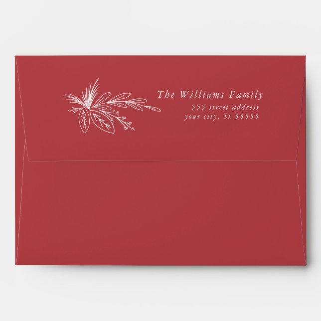 Festive Frame, Christmas envelope (Back (Top Flap))