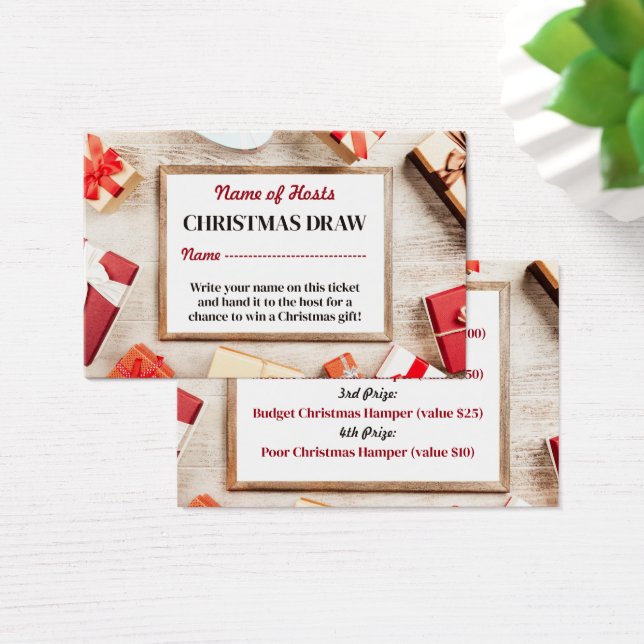 Festive Frame, Christmas Party Raffle Tickets (Desk)