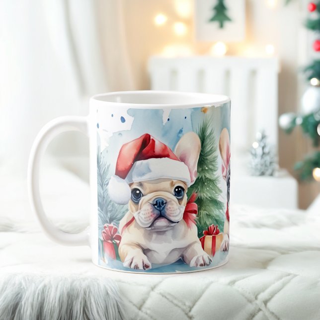 Festive French Bulldogs Christmas Mug (Creator Uploaded)