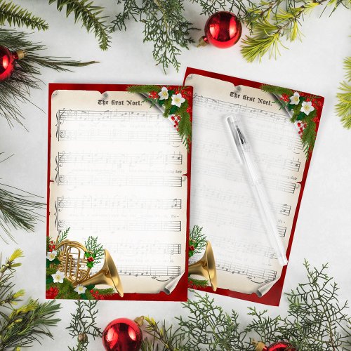 Festive French Horn Vintage Sheet Music Post_it Notes