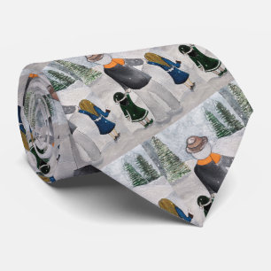 Festive Friends Painting by Alfred Fox Collectable Neck Tie