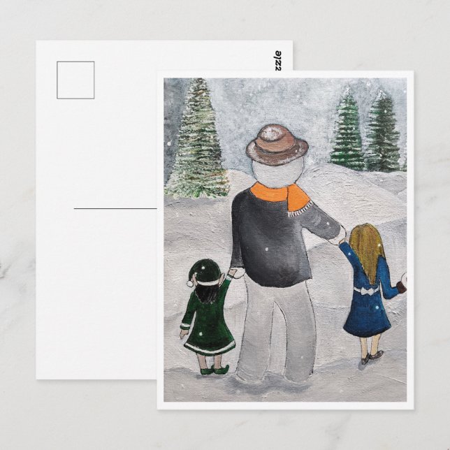 Festive Friends Painting by Alfred Fox Collectible Postcard (Front/Back)