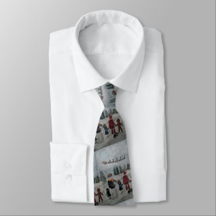 Festive Friends Painting by Alfred Fox Neck Tie